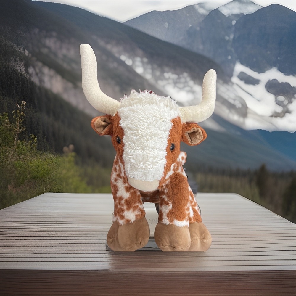 Build-A-Bear‎ Longhorn Way of Lights 2023 Spotted Steer Plush Collectible Friend